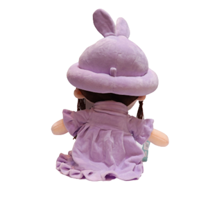 عروسک دختر کلاه خرگوشی یاسی 55 سانتی متر_اسباب بازی